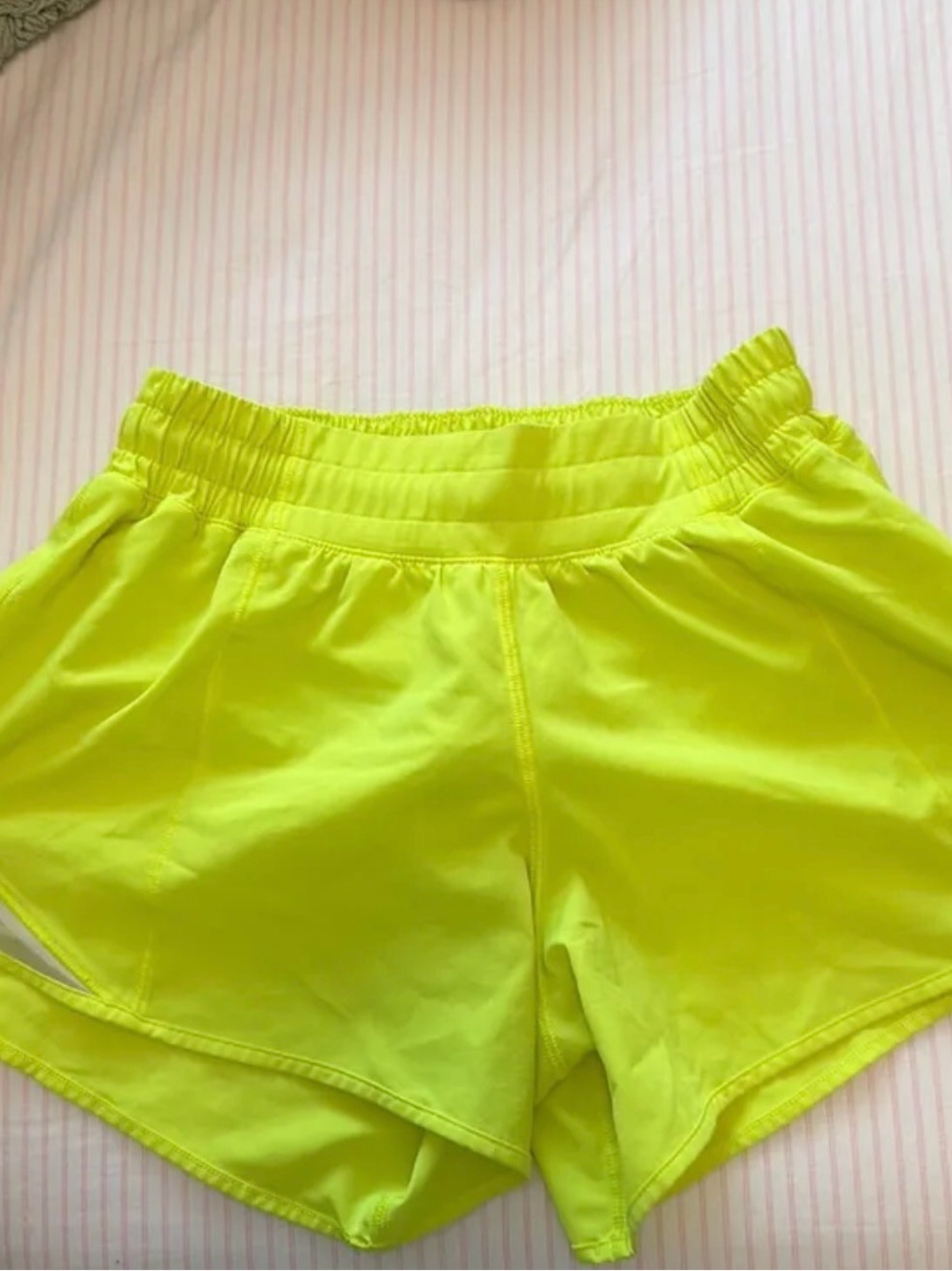 lululemon athletica Neon Yellow Athletic Shorts